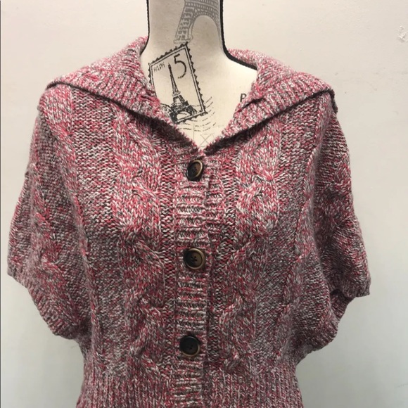 American Eagle Bolero Turtle Neck Sleeveless Multi Colour Buttons XS Knit Women - Picture 1 of 7